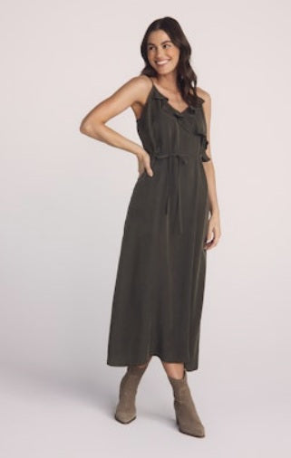 Bella Dahl - Ruffle Cami Midi Dress, Forest