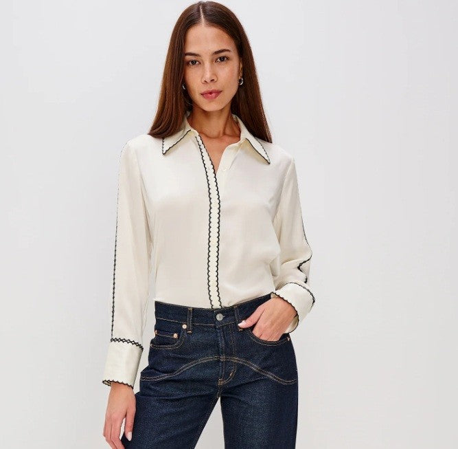 Aloise Ivory Silk Blouse