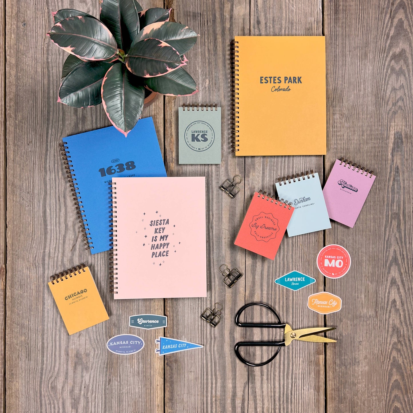 Lake Tahoe Happy Place Journal: Lined Notebook: Adobe Brick Cover