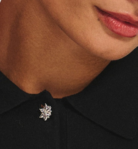 Velvet - Snowflake Detail Cotton Cashmere Top