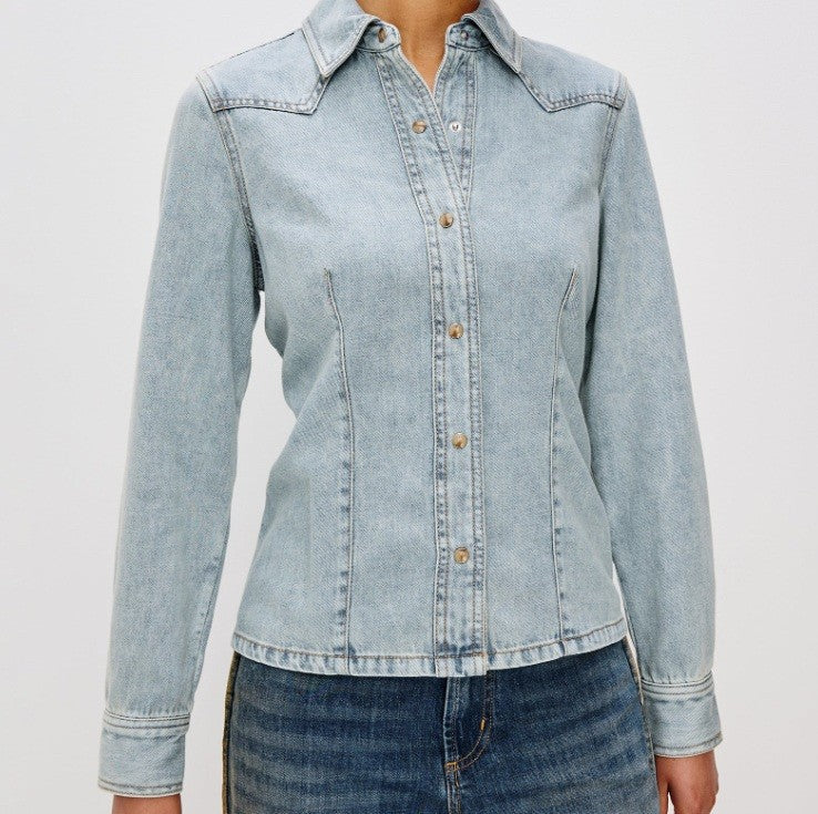 Taiana Shirt, Bleached Indigo