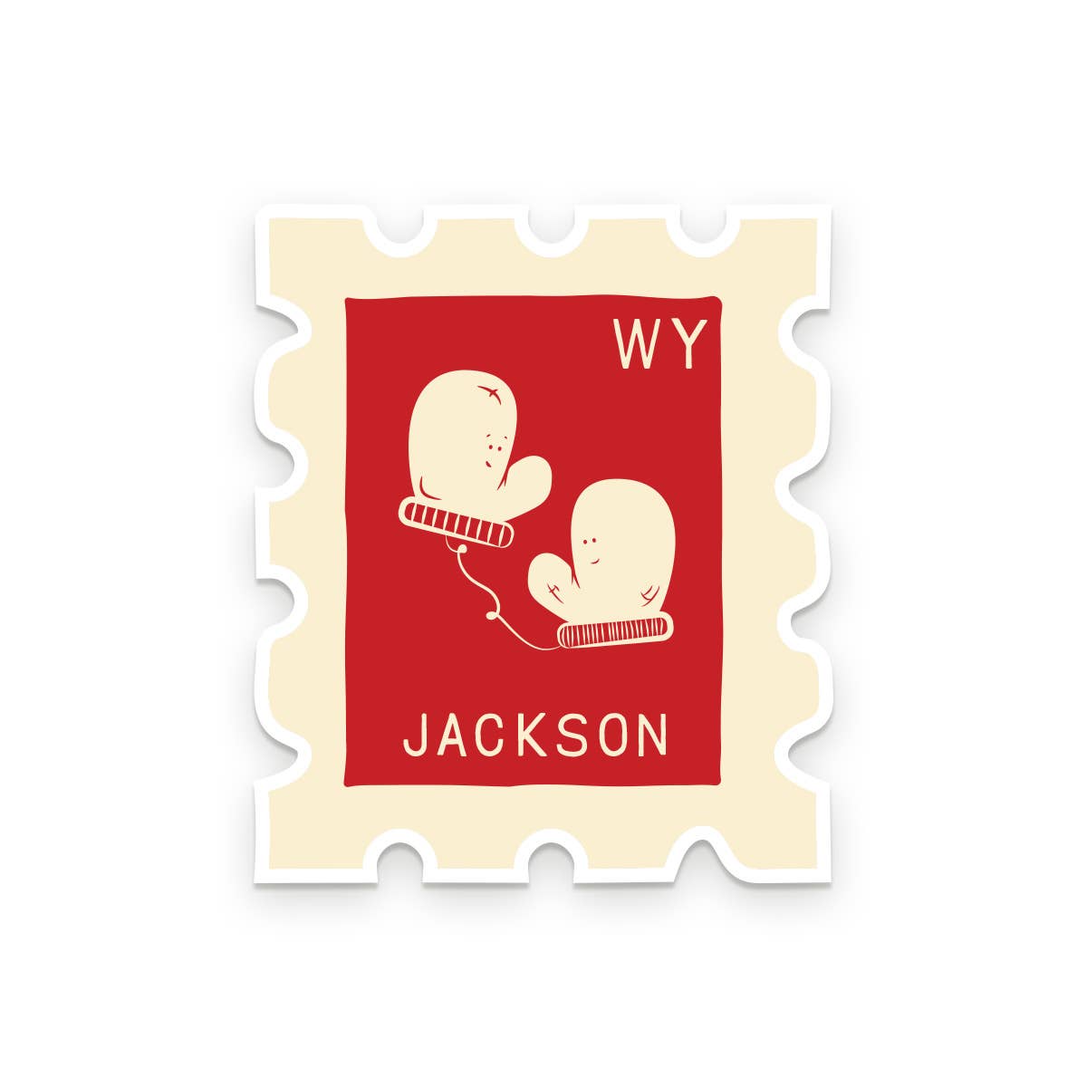 Truckee Holiday Stamp Vinyl Sticker: Moss, Snowflake