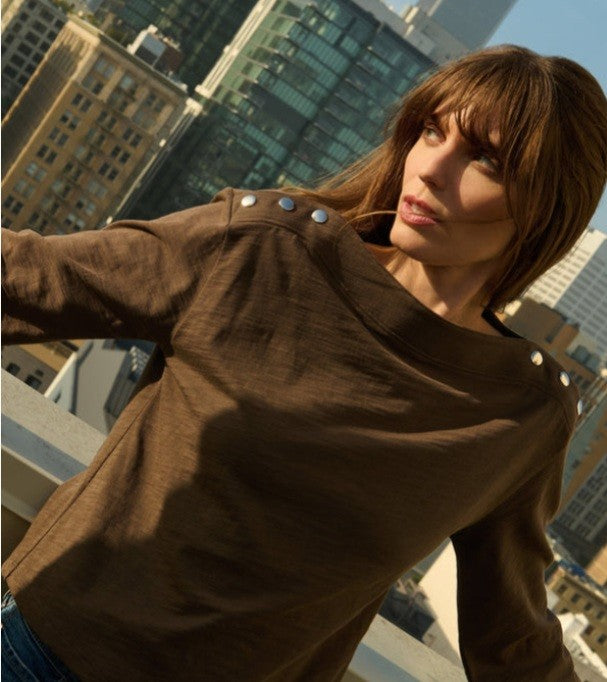 NATION - Expresso Boatneck Top
