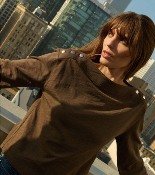 NATION - Expresso Boatneck Top