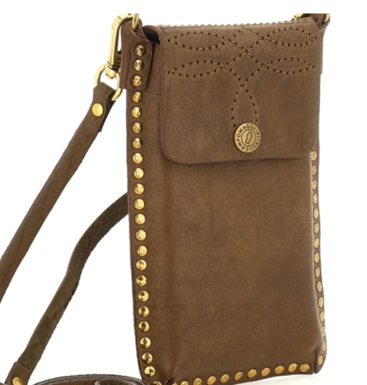 Campomaggi - Studded Phone Crossbody Bag