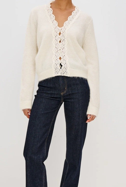 Mer cardigan, Ivory