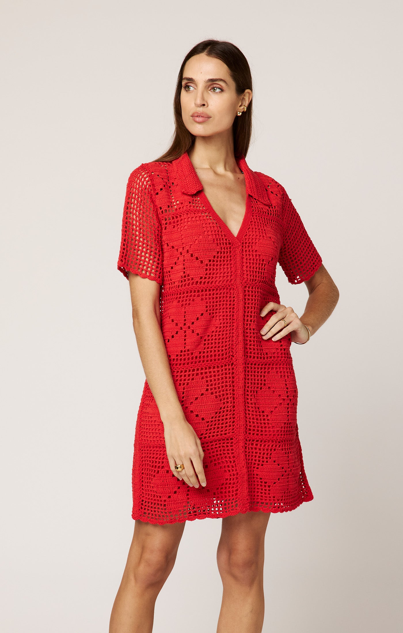 Cleobella - Ileanna Crochet Mini, Poppy Red