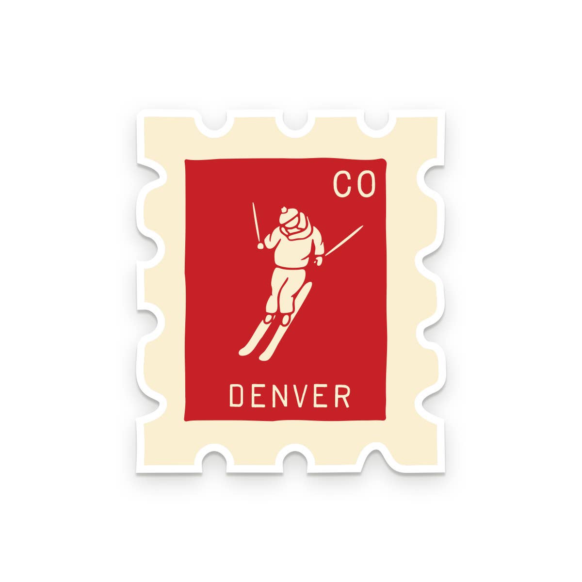 Truckee Holiday Stamp Vinyl Sticker: Moss, Snowflake