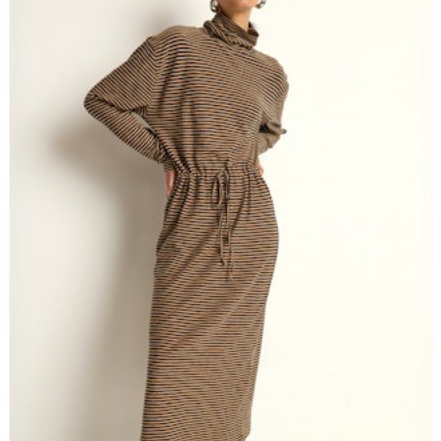 NATION - Mini Cocoa Stripe Dress