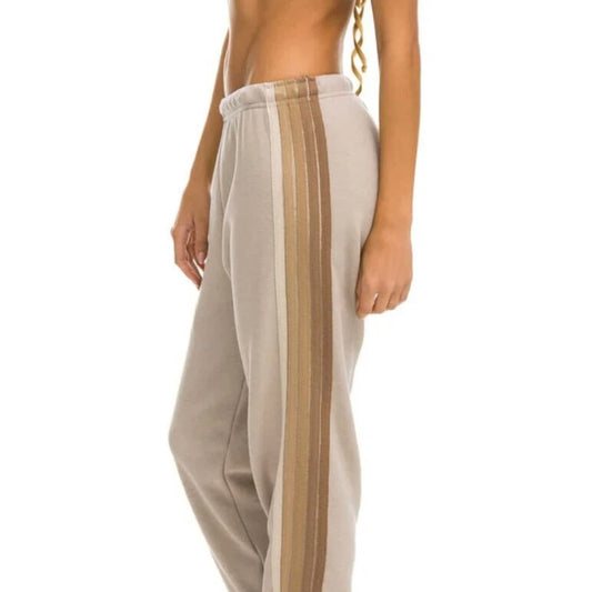 AV Five Stripe Sweatpant, Tan