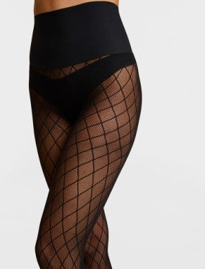 Commando - Lattice Net Tights, Black