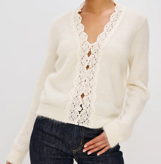 Mer cardigan, Ivory
