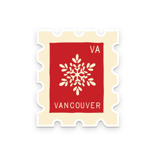 Truckee Holiday Stamp Vinyl Sticker: Moss, Snowflake