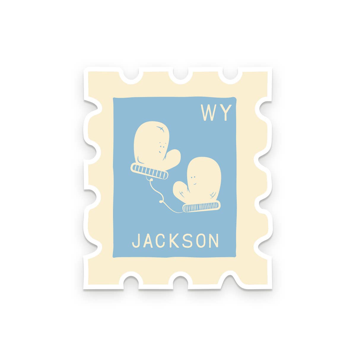 Truckee Holiday Stamp Vinyl Sticker: Moss, Snowflake